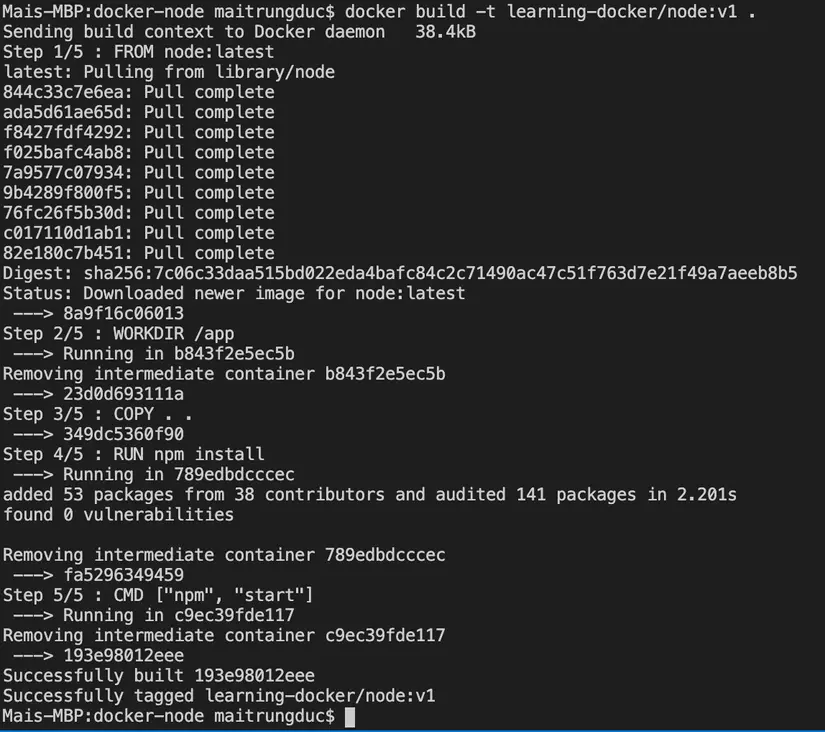 Dockerize ứng dụng NodeJS 1