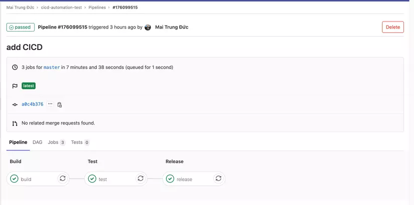 Automation Test với Docker và Gitlab CI 7