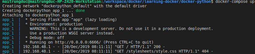 Dockerize ứng dụng Python, Flask 6