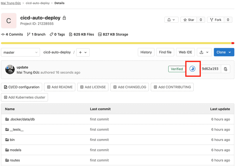 Auto deploy với Docker và Gitlab CI 3