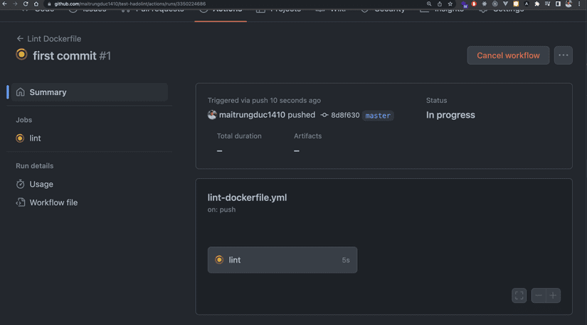 Lint Dockerfile với Hadolint 3