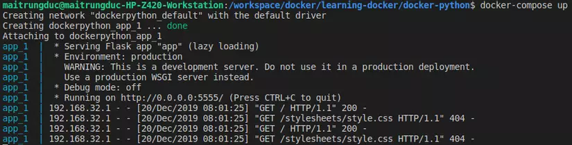 Dockerize ứng dụng Python, Flask 5