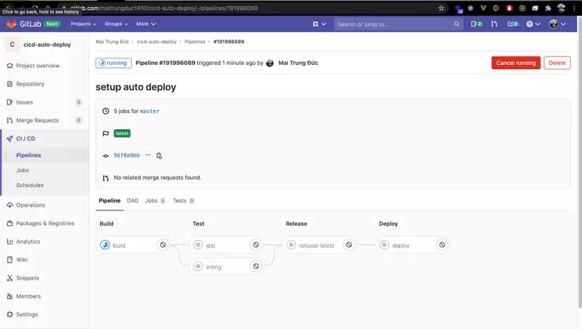 Auto deploy với Docker và Gitlab CI 16