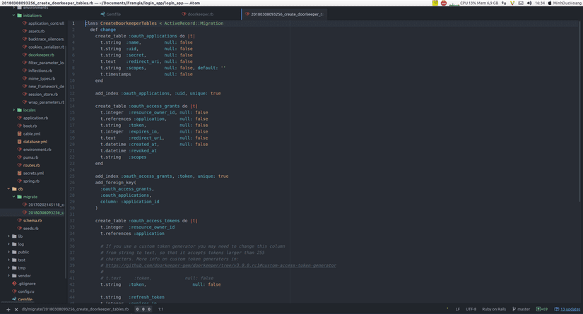 Series Hướng Dẫn Lập Trình Ruby on Rails (Phần 9) Hướng dẫn xây dựng ứng dụng API đơn giản với gem doorkeeper 3