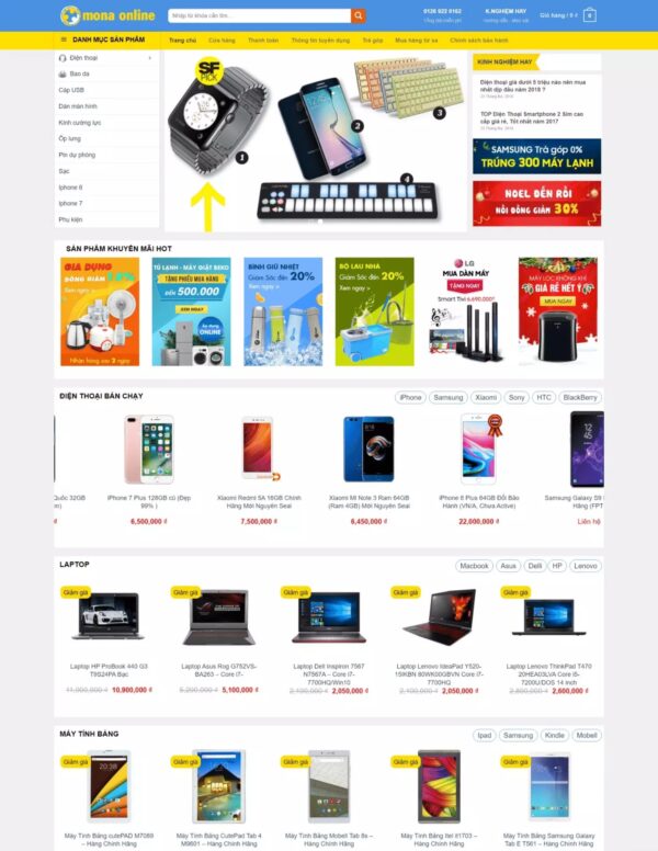 Thiết kế website điện máy xanh