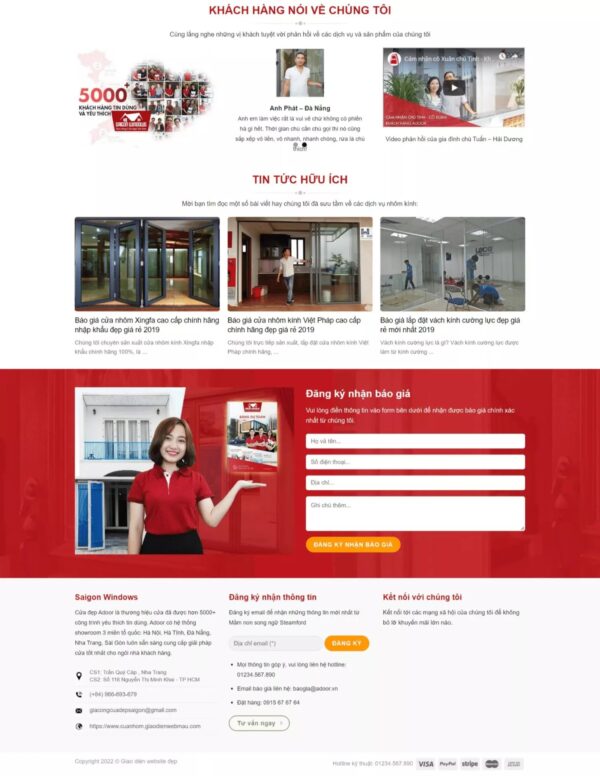 Alternative view of Thiết kế website bán cửa nhôm (HIBU17775)