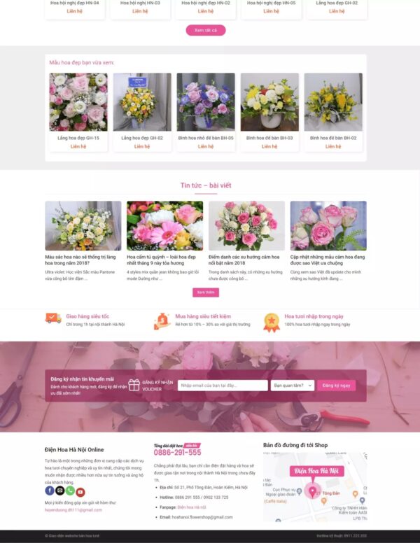 Alternative view of Thiết kế website bán hoa tươi (HIBU17728)