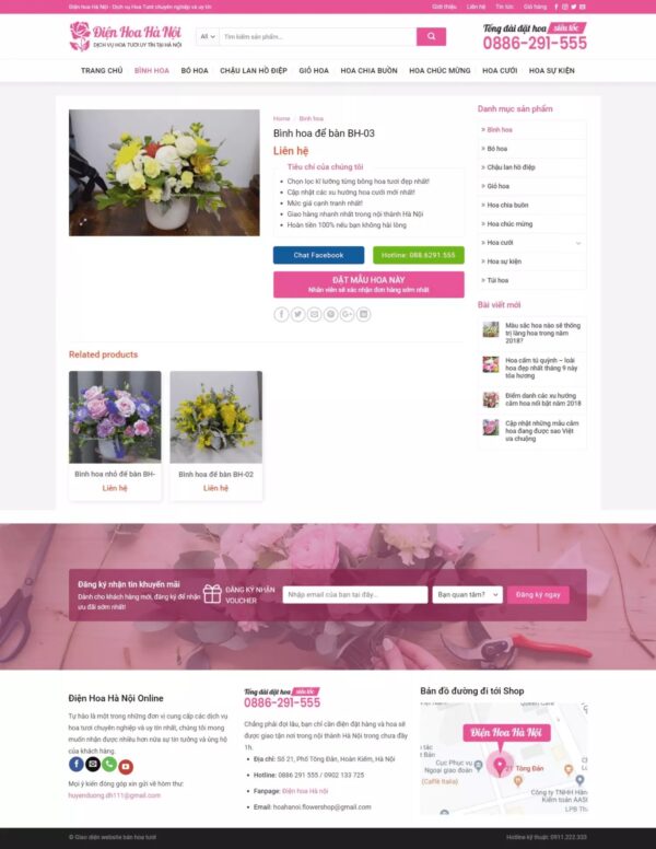 Thiết kế website bán hoa tươi (HIBU17728) 7