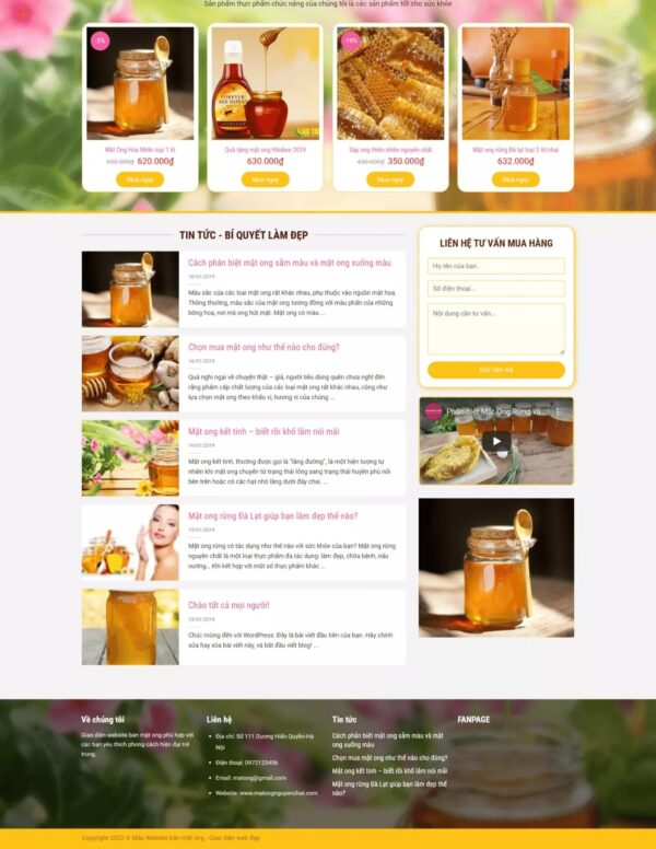 Alternative view of Thiết kế website bán mật ong (HIBU17856)