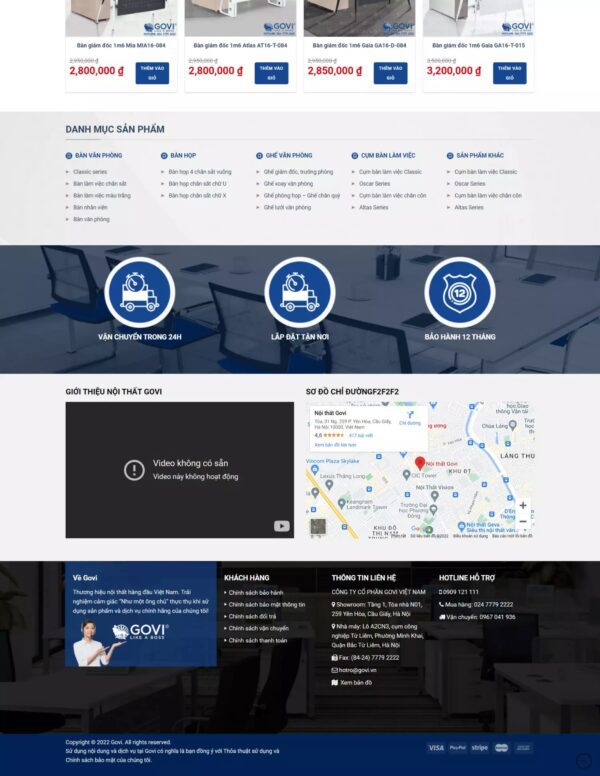 Alternative view of Thiết kế website bán nội thất GOVI (HIBU17889)
