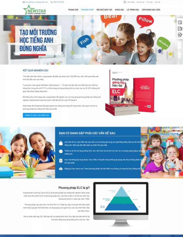 Thiết kế website trung tâm tiếng anh (HIBU17822) 7