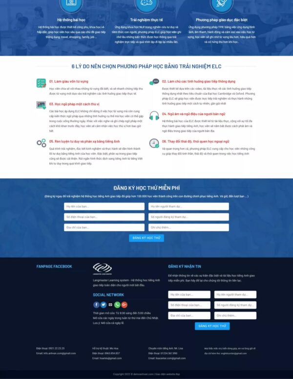 Alternative view of Thiết kế website trung tâm tiếng anh (HIBU17822)