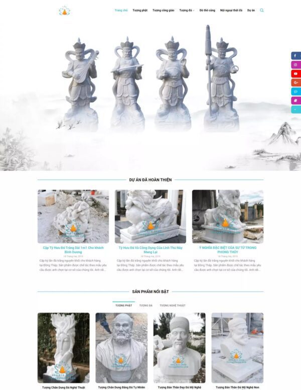 Thiết kế website bán tượng phật