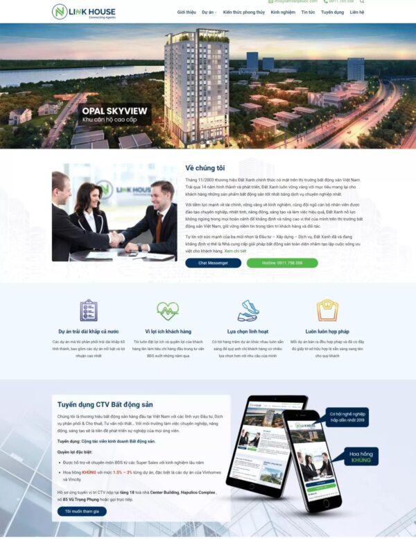 Thiết kế website bất động sản
