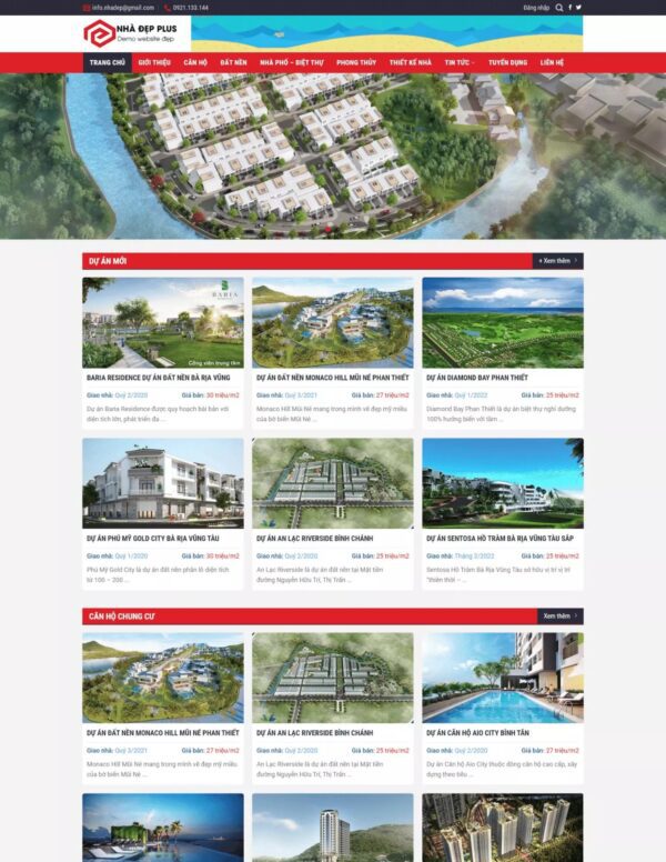 Thiết kế website bất động sản (KISO17790)