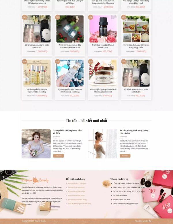 Alternative view of Thiết kế website dạy trang điểm (HIBU17695)