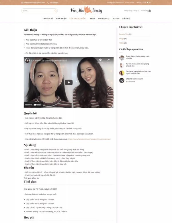 Thiết kế website dạy trang điểm (HIBU17695) 7