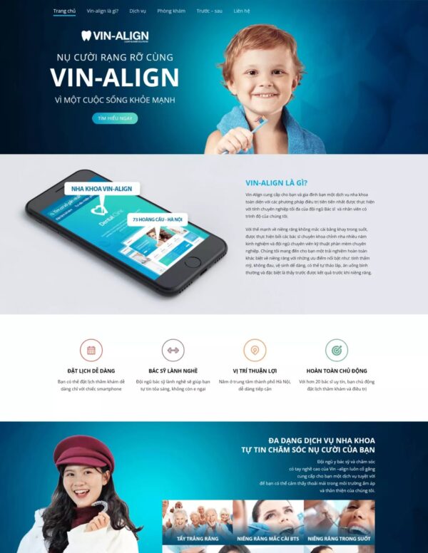 Thiết kế website dịch vụ nha khoa