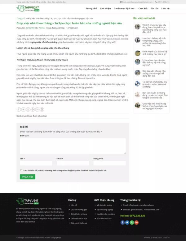 Thiết kế website dịch vụ vệ sinh công nghiệp (HIBU17706) 9