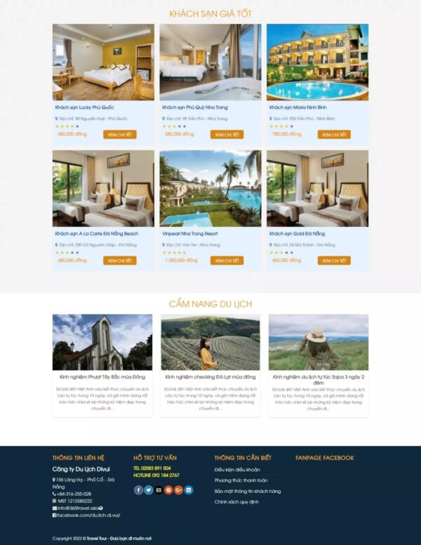 Alternative view of Thiết kế website du lịch DiVui Travel (HIBU17916)