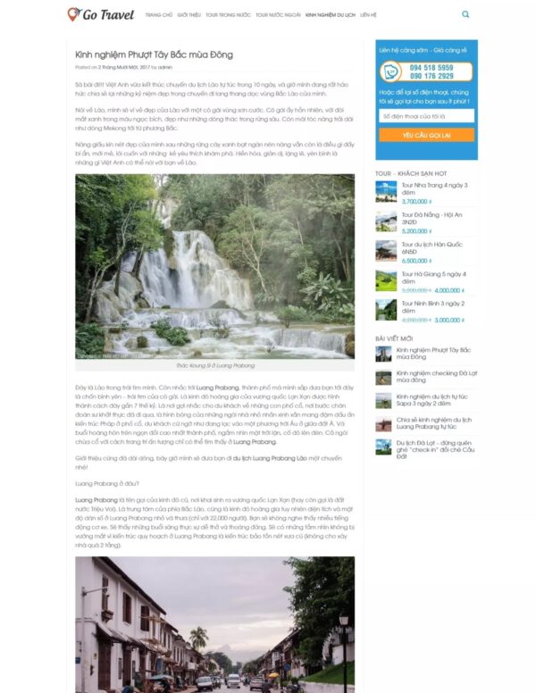 Thiết kế website du lịch Go Travel (HIBU17910) 9