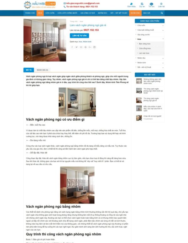 Thiết kế website gia công cơ khí (HIBU17845) 6