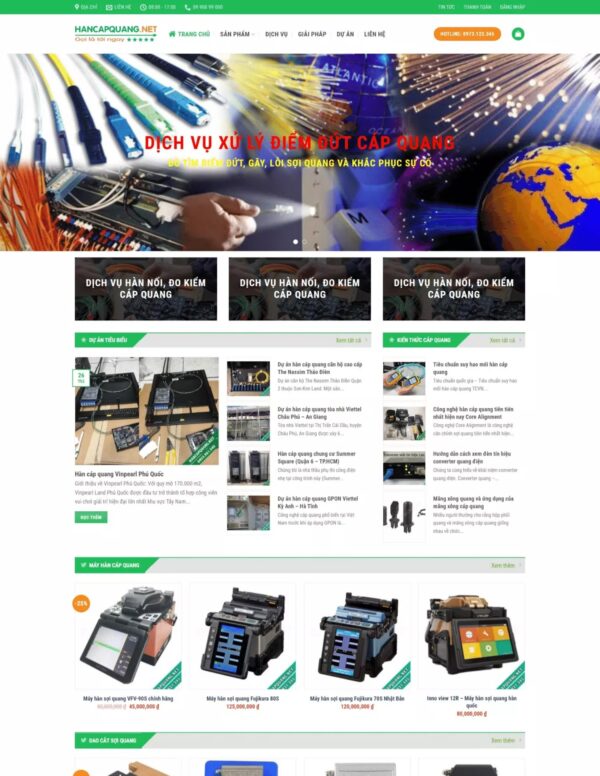 Thiết kế website hàn cáp quang