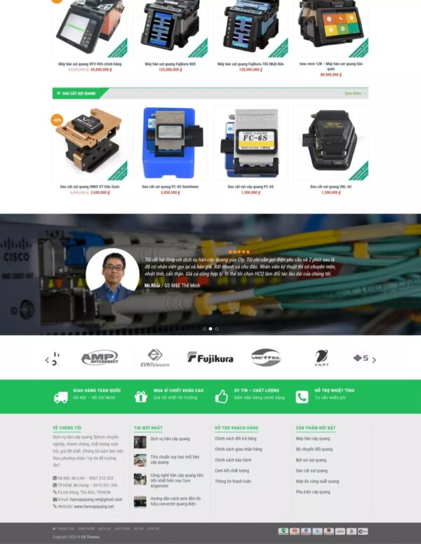 Alternative view of Thiết kế website hàn cáp quang (HIBU17872)