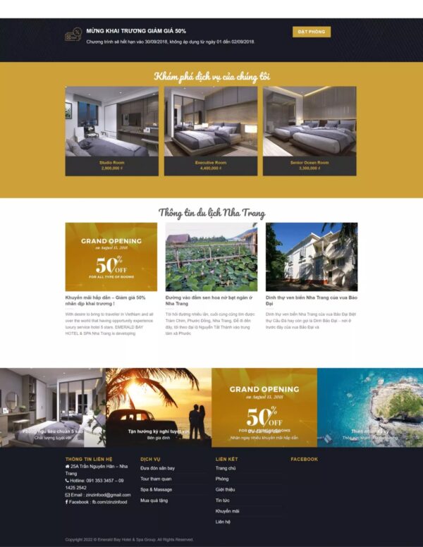 Alternative view of Thiết kế website khách sạn (HIBU17899)