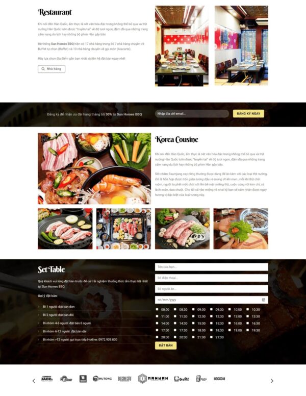 Alternative view of Thiết kế website nhà hàng BBQ (HIBU17951)