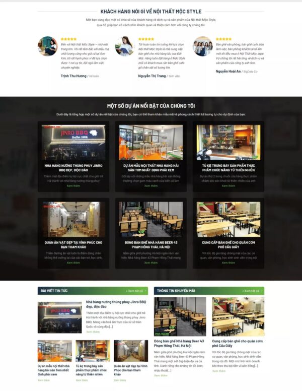 Alternative view of Thiết kế website nội thất Mộc Style (HIBU17850)