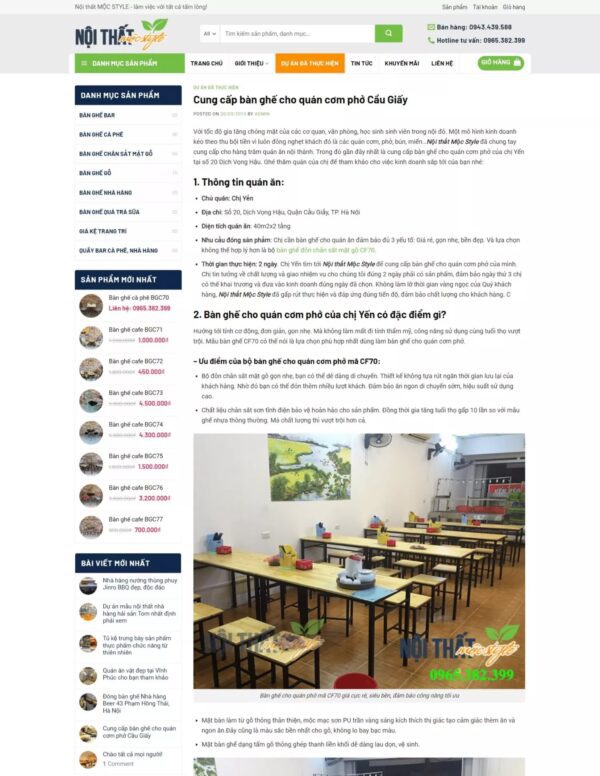 Thiết kế website nội thất Mộc Style (HIBU17850) 9