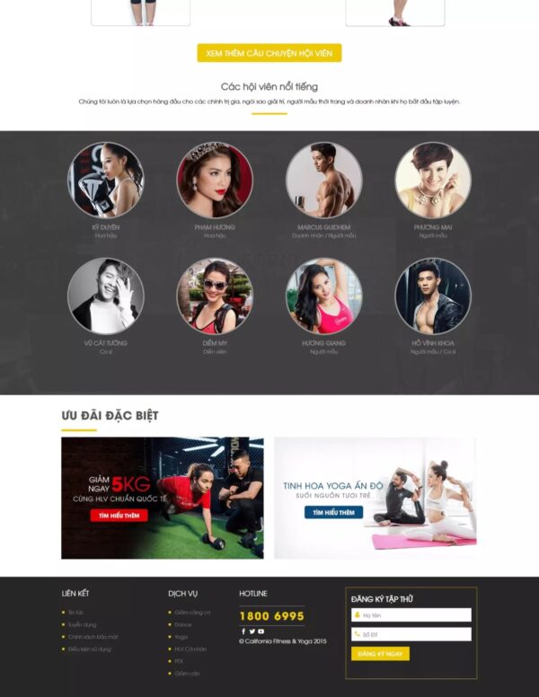Alternative view of Thiết kế website phòng tập Gym (HIBU17795)
