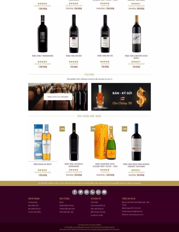Alternative view of Thiết kế website shop rượu (HIBU17821)