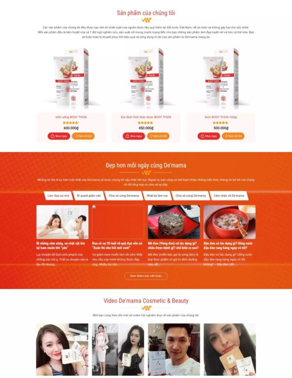 Thiết kế website bán kem tan mỡ bụng (HIBU17721) 7