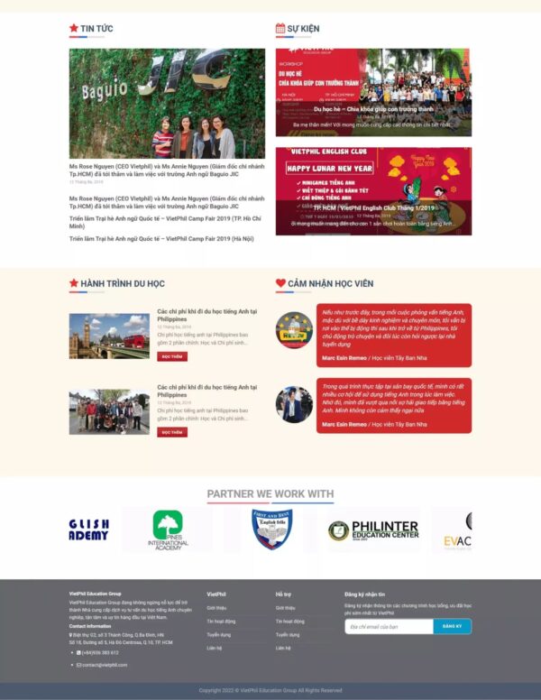 Alternative view of Thiết kế website trung tâm tiếng anh (HIBU17816)