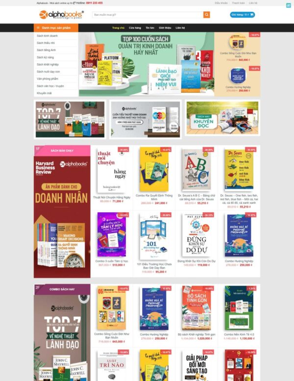 Thiết kế website bán sách