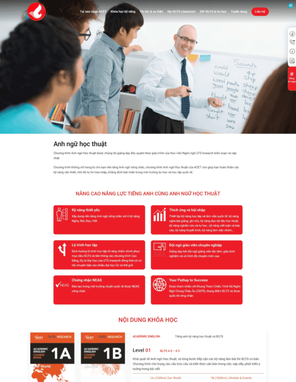 Thiết kế website trung tâm Anh Ngữ (HIBU18087) 10
