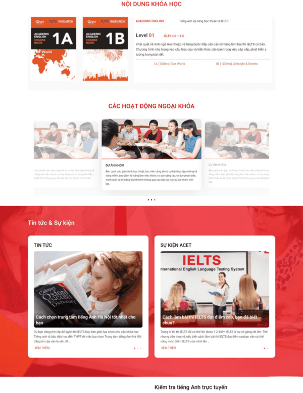 Thiết kế website trung tâm Anh Ngữ (HIBU18087) 8