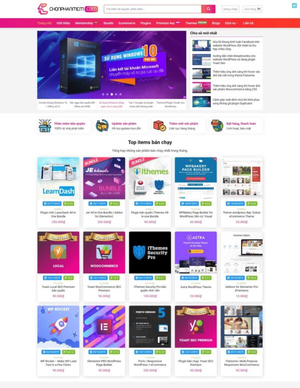 Thiết kế website bán code