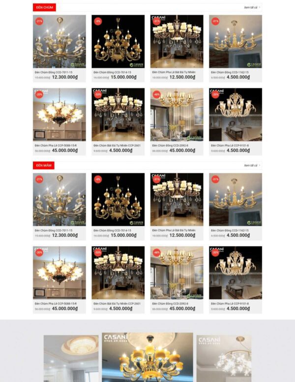 Alternative view of Thiết kế website bán đèn trang trí (HIBU17965)