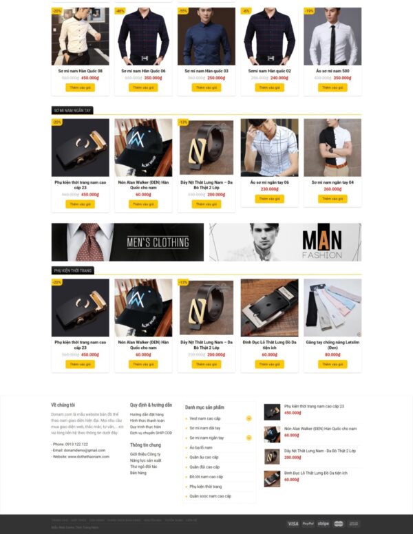 Alternative view of Thiết kế website bán đồ thời trang nam Lody (HIBU18238)