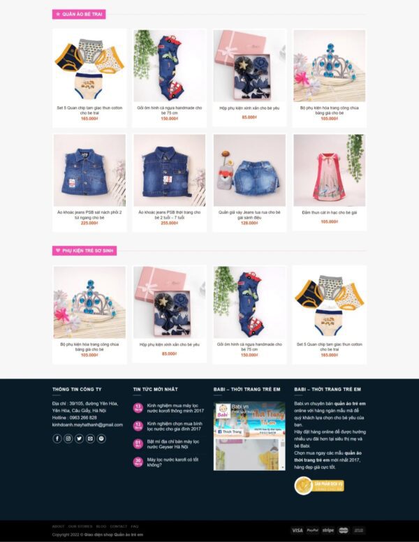 Alternative view of Thiết kế website thời trang trẻ em (HIBU18124)