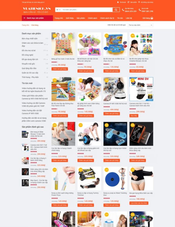 Alternative view of Thiết kế website bán hàng đẹp giống Shopee (HIBU18025)