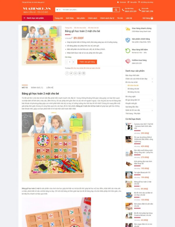 Thiết kế website bán hàng đẹp giống Shopee (HIBU18025) 6