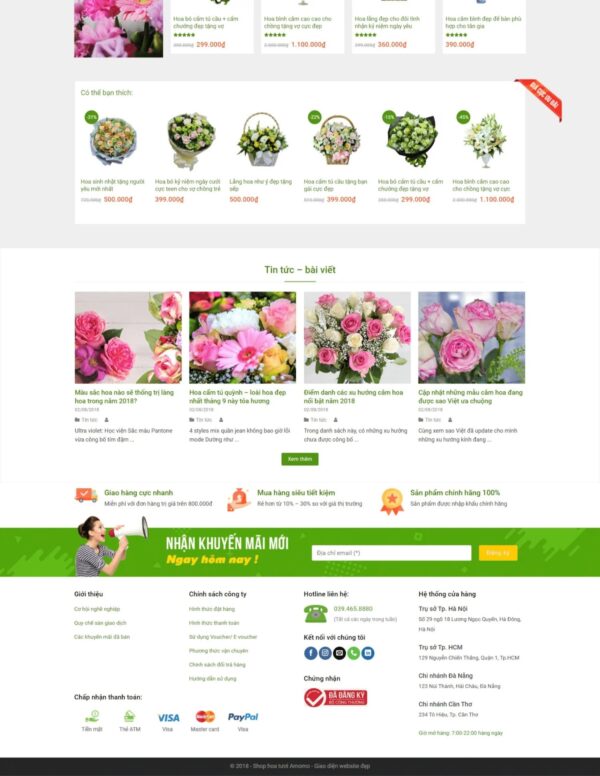 Alternative view of Thiết kế website bán hoa tươi cực đẹp (HIBU18095)