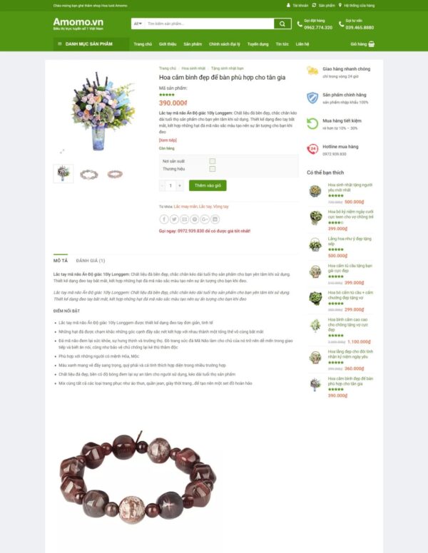 Thiết kế website bán hoa tươi cực đẹp (HIBU18095) 9