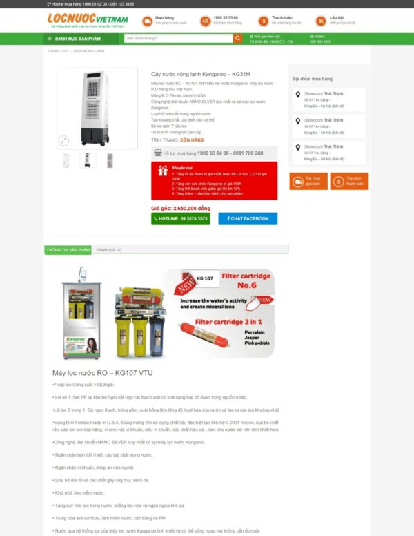 Thiết kế website bán máy lọc nước Việt Nam (HIBU18124) 6