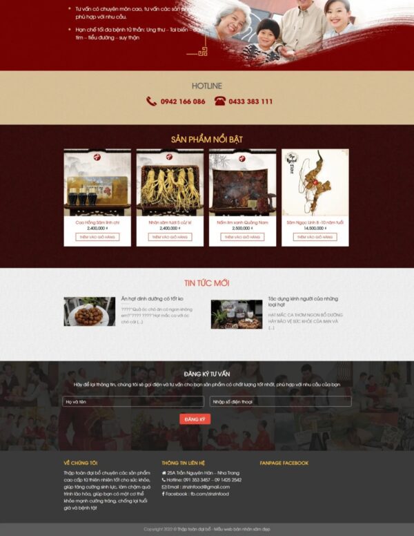 Alternative view of Thiết kế website bán Thập toàn đại bổ (HIBU18243)