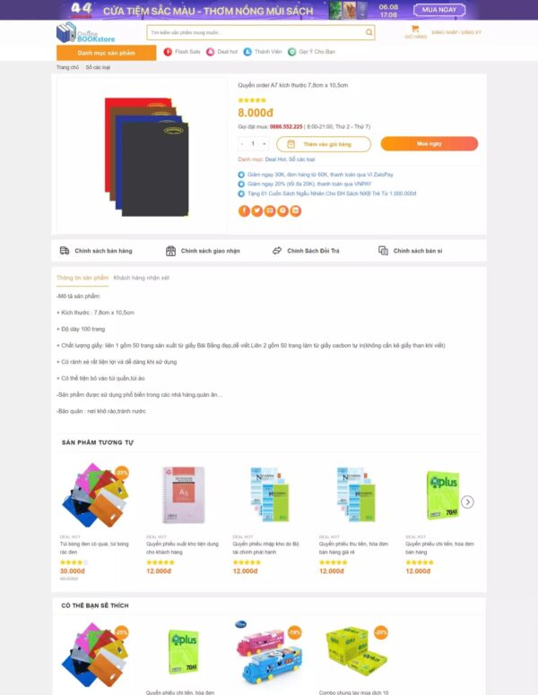 Thiết kế website bán văn phòng phẩm (HIBU18108) 6